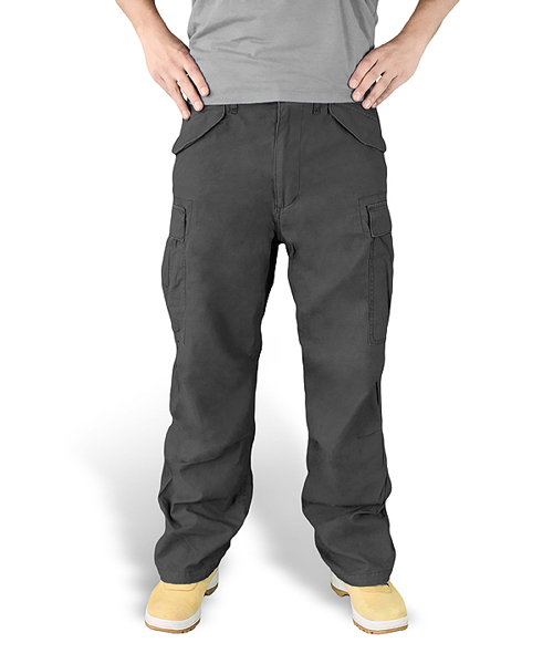 Spodnie VINTAGE FATIGUE CZARNE SURPLUS 05-3596-03 L-11