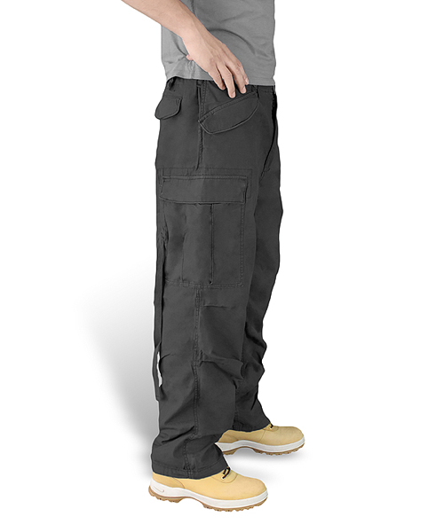 Spodnie VINTAGE FATIGUE CZARNE SURPLUS 05-3596-03 L-11