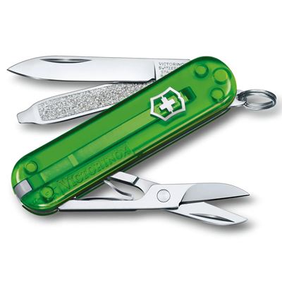 Scyzoryk CLASSIC SD 58mm przezroczysty GREEN TEA