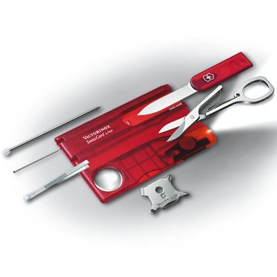 Karta SwissCard LITE CZERWONA przezroczysta