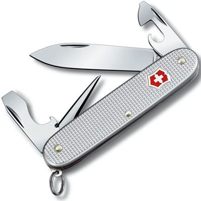 Scyzoryk PIONEER 91mm ALOXSILVER z pierścieniem