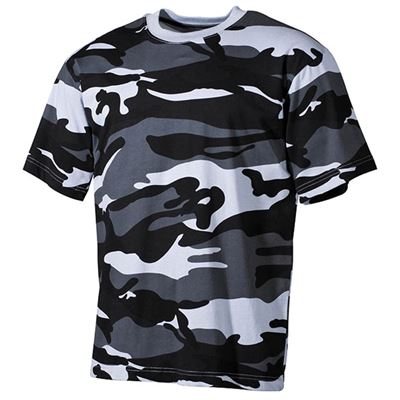 T-shirt z krótkim rękawem, bawełniany US SKY BLUE CAMO
