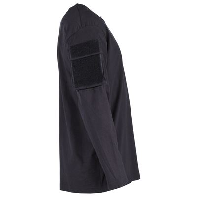 Koszulka taktyczna z panelem VELCRO i kieszenią na rękawie BLACK