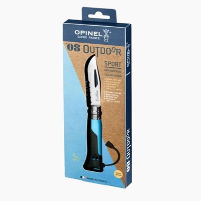 Nóż VRI INOX No.08 OUTDOOR z połączonym ostrzem NIEBIESKI