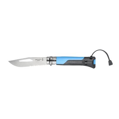Nóż VRI INOX No.08 OUTDOOR z połączonym ostrzem NIEBIESKI