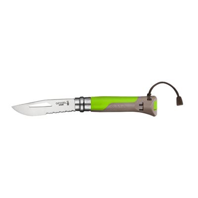 Nóż VRI INOX No.08 OUTDOOR z połączonym ostrzem GREEN