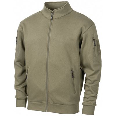 Zapinana na zamek bluza z kapturem TACTICAL GREEN