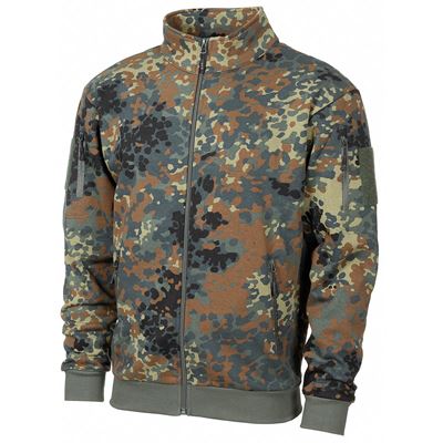 Bluza TACTICAL w kamuflażu FLECKTARN zapinana na zamek błyskawiczny