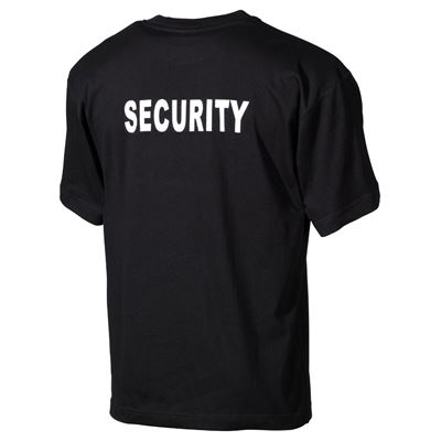 Koszulka SECURITY z krótkim rękawem CZARNA