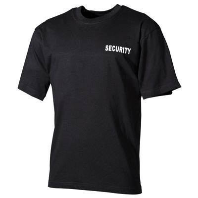 Koszulka SECURITY z krótkim rękawem CZARNA