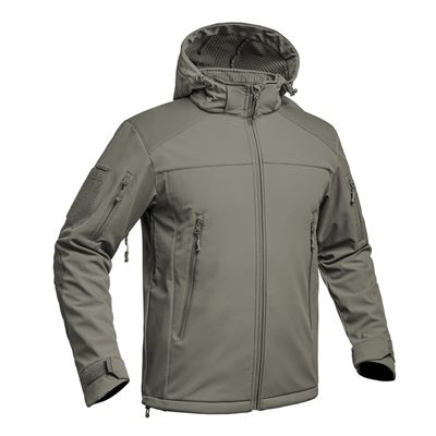 Kurtka softshell FIGHTER V2 z kapturem GREEN