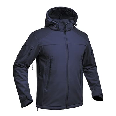 Kurtka softshell FIGHTER V2 z kapturem NIEBIESKA