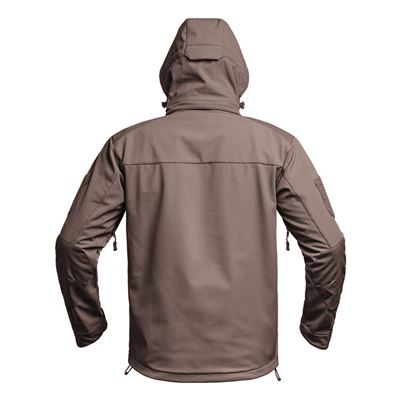 Kurtka FIGHTER V2 softshell z kapturem BRĄZOWA