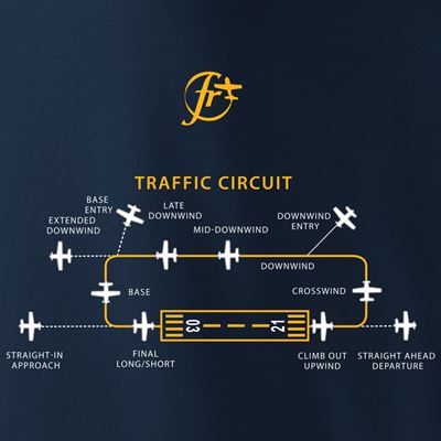 Koszulka z obwodem lotniskowym CIRCUIT BLUE