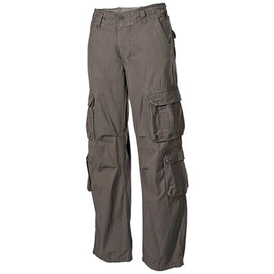 Spodnie VINTAGE DEFENSE sprane na ZIELONO