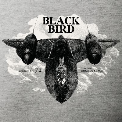 Koszulka Lockheed SR-71 BLACKBIRD SZARA
