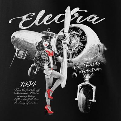 T-shirt LOCKHEED L-10 ELECTRA BLACK