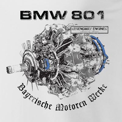 Koszulka z silnikiem lotniczym BMW 801 BIAŁA ANTONIO® 0214911 2
