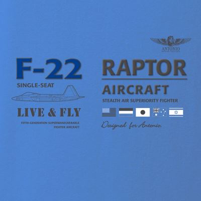 Koszulka F-22 RAPTOR BLUE