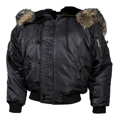 Kurtka z kapturem N-2B POLAR CZARNA