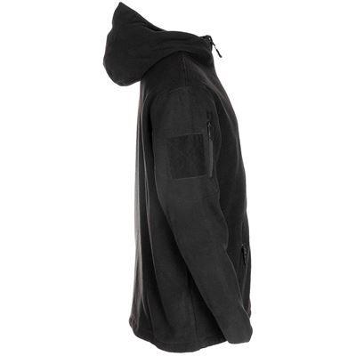 FLEECE bluza z kapturem zapinana na zamek TACTICAL BLACK