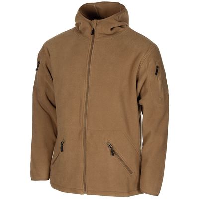 FLEECE bluza z kapturem zapinana na zamek TACTICAL COYOTE