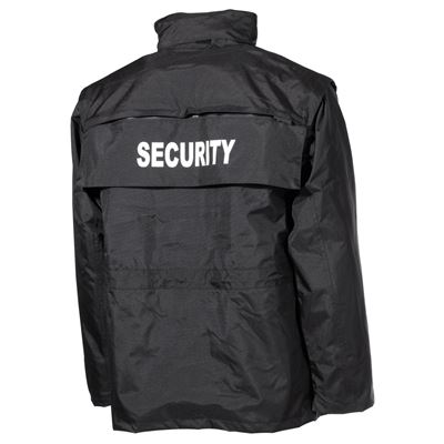 Kurtka SECURITY nieprzemakalna CZARNA