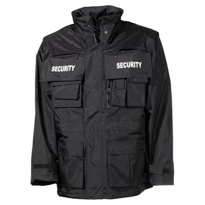 Kurtka SECURITY nieprzemakalna CZARNA