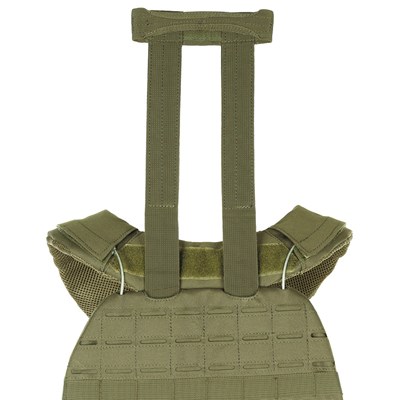 Kamuflażowa kamizelka taktyczna z odpinanymi kieszeniami LASER MOLLE ZIELONA