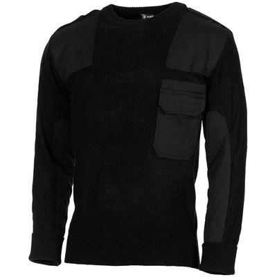 Sweter BW z kieszenią na piersi ACRYL BLACK