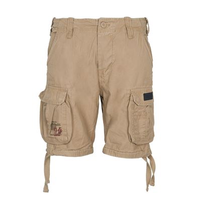 Spodenki AIRBORNE VINTAGE z naszywką KHAKI