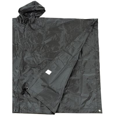 Ponczo US rip-stop 144x223 cm CZARNE