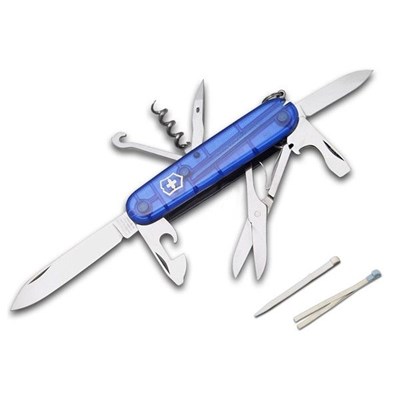 Scyzoryk CLIMBER 91 mm NIEBIESKI przezroczysty