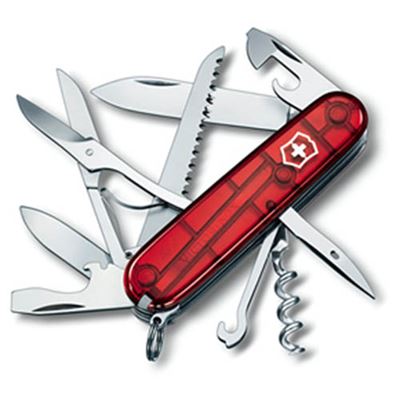 Scyzoryk HUNTSMAN 91mm CZERWONY przezroczysty