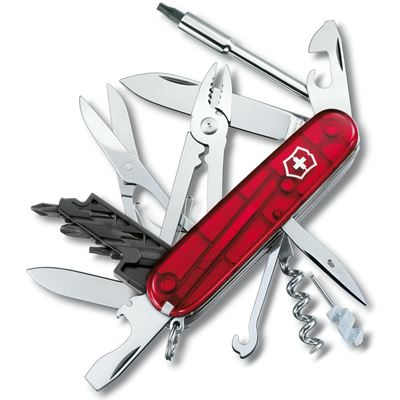 Scyzoryk CYBERTOOL 34 91 mm CZERWONY przezroczysty