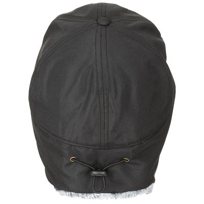 Czapka z daszkiem TRAPPER zimowa BLACK