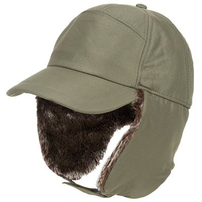Czapka z daszkiem TRAPPER zimowa GREEN