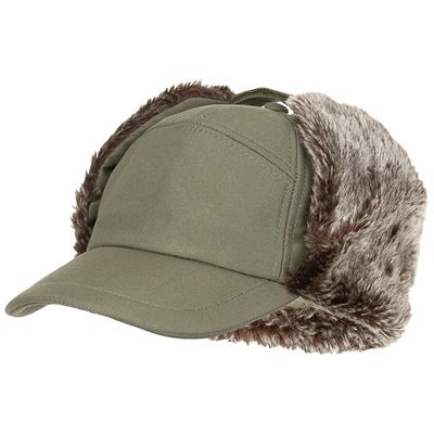 Czapka z daszkiem TRAPPER zimowa GREEN