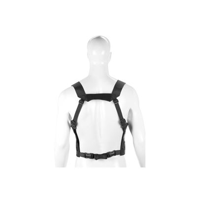 Kamizelka chest rig MOLLE PALS, lekka tkanina 600D, CZARNA INVADERGEAR 1010737-06 6