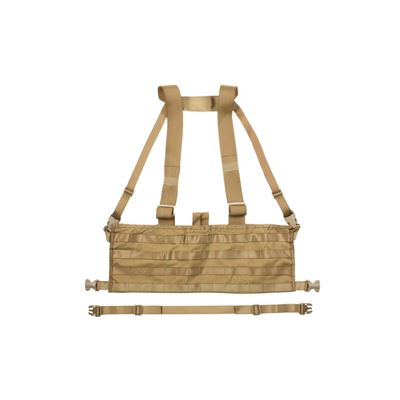 Kamizelka typu chest rig MOLLE PALS, lekka tkanina 600D COYOTE