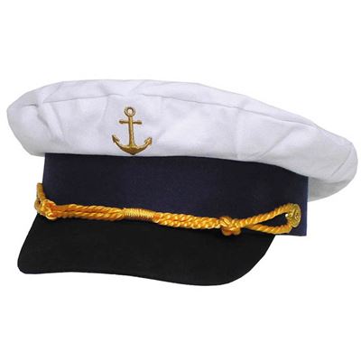 Czapka MARINE marynarska ze ZŁOTĄ kotwicą