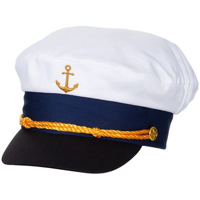 Czapka MARINE marynarska ze ZŁOTĄ kotwicą