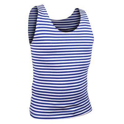 Tank top w paski MARINE LIGHT BLUE