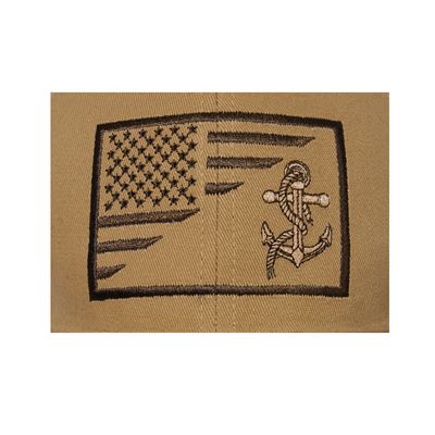 Czapka z wyszytym znakiem US NAVY i flagą USA COYOTE