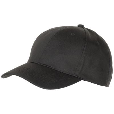 Czapka typu baseball amerykańska z regulacją CZARNA