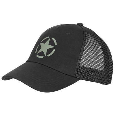 Siatkowa czapka TRUCKER STAR BLACK