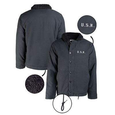 Kurtka zimowa z futerkiem USN N-1 BLUE