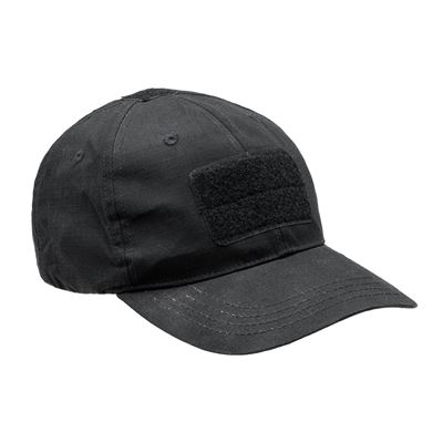 Czapka baseballowa Rip-Stop VELCRO CZARNA