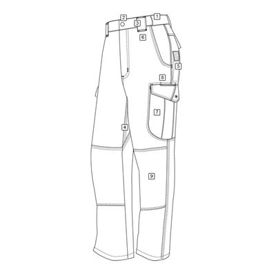 24-7 ASCENT spodnie micro rip-stop KHAKI