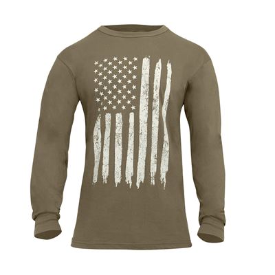 Koszulka z białą flagą USA i długim rękawem COYOTE